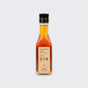 국내산 짠 참기름, 180ml, 1개