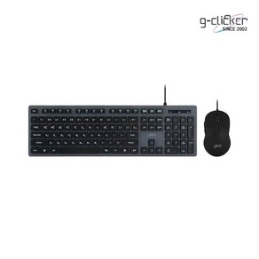 지클릭커 OFFICEPRO GMK-300 저소음 키보드 마우스 세트 다크그레이 블랙, GMK-300 블랙, 일반형