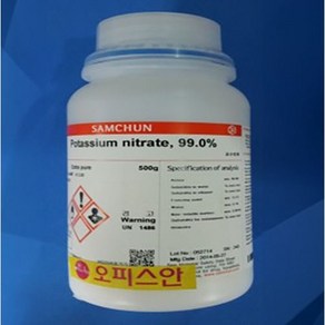 질산칼륨 (GR)500G/1KG (ko) Potassium nitate 99%, SAM-GR, 1통, 500ml