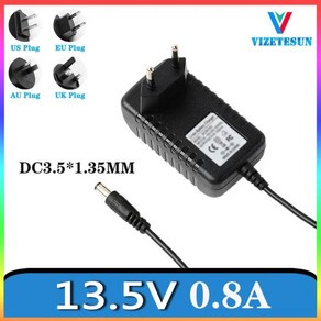 노트북 전원 어댑터 DC 조정 코드 3.5x1.35mm 13.5V 0.8A 800MA, 02 US_01 13.5V_01 0.8A, 1개