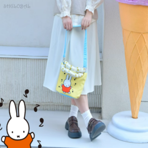 만화 미피토끼 MIFFY 일본 스타일 귀여운 핸드백 크로스백 어깨가방 핸드폰 가방 소형 토트백