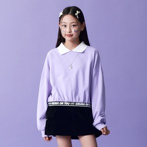 [더데이걸] 논현점##레터밴드카라스웨트##초등여아 주니어여아 아동 초등학생 중학생 고학년 카라티셔츠 긴팔티셔츠 크롭티셔츠#목걸이 포인트#24년 가을신상품#추천상품#더데이걸 논현점