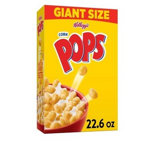 Kellogg's Con Pops 브렉퍼스트 시리얼 8가지 비타민과 미네랄 어린이 간식 자이언트 사이즈 오리지널 640.7g(22온스) 박스 (1박스), 1개, 640.7g