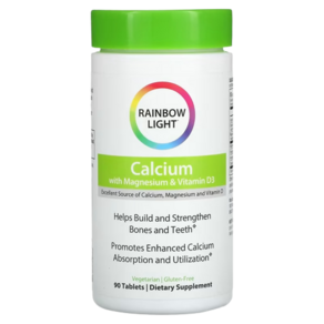 Rainbow Light Calcium with Magnesium Vitamin D3 90 Tablets, 90정, 1개