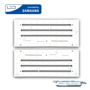 삼성LED 모듈 사각방등 50W 380x160mm 2장 국내제작 플리커프리, 주광색, 1세트