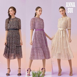 안나수이(ANNA SUI) 로맨틱 파라다이스 쉬폰 원피스+이너슬립 2종