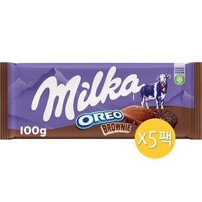 밀카 오레오 브라우니 초콜릿 100g x5개, 5개