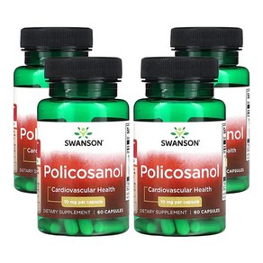 Swanson 스완슨 Policosanol 폴리코사놀 10mg 60정, 4개