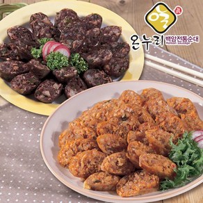 [백암전통순대]고기순대1kg + 김치순대 1kg, 1개