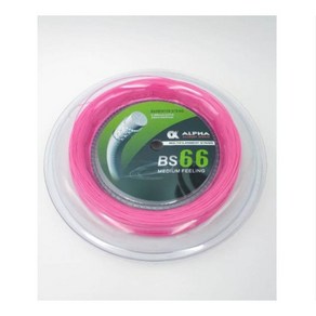 알파 BS66 배드민턴 스트링 0.66mm 200m 롤 거트, 화이트, 1개