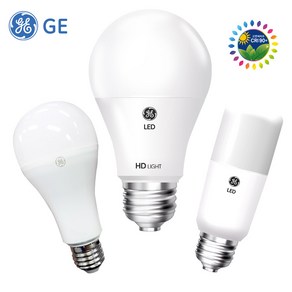 GE 삼파장 LED 전구 스틱 램프 4.5W 7W 9W 10W 12W 13W 15W 16W E26전구, A09_전구 HD LED EL 9W, 주광색(하얀빛), 1개