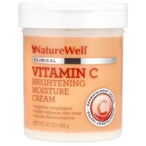 Natuewell 비타민C 브라이트닝 모이스처 크림 454g(16oz), 1개