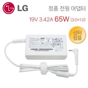 LG A18-065N3A 19V 3.42A 65W 외경 3mm 내경 1mm 정품 어댑터 충전기 케이블, 1개