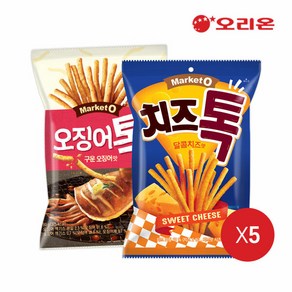 오리온 마켓오 치즈톡(80g) 5개 + 오징어톡(80g) 5개, 단일상품_구성품_상세페이지참조