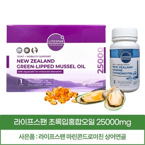 뉴질랜드 정품 라이프스팬 울트라플렉스 초록홍합 오일 25000 90정 초록입홍합 그린머슬, 1개