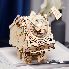 [무료배송][영문판] 로보타임 오르골 ROBOTIME DIY STEAMPUNK MUSIC BOX AM480 Seymou, 1개