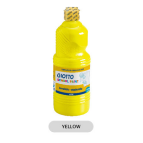 지오토 템페라물감 스쿨페인트 1000ml 대용량, YELLOW