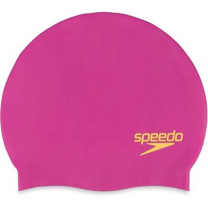 Speedo 성인남녀공용 수영캡 실리콘 엘라스토머 수영모자 Adult Swim Cap Silicone Elastomeic, Festival Fuchsia, 1개