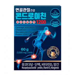 한미양행 뮤코다당단백 소연골 콘드로이친 1200 [HACCP 식약처인증], 1박스, 60정