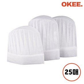 OK 주방 일회용위생모 조리사 요리모자 쉐프모자 25P, K12342 대, 1세트