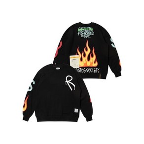 STIGMA FIRE OVERSIZED CREWNECK BLACK