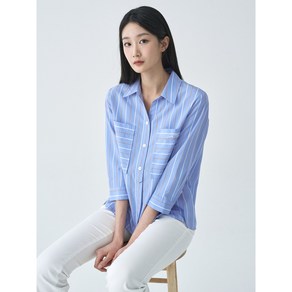[지센] 파격할인 [24SS] 여성 멀티스트라이프 빅포켓 셔츠 (색상2종)