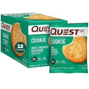 Quest Nutition 더블 초콜릿 칩 프로틴 쿠키 12개입 고단백 저탄수, 708g, 1개