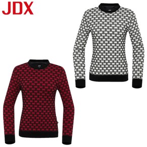 JDX 제이디엑스 23년 겨울상품 세일!! 여성 시즌 패턴 방풍 라운드 풀오버 스웨터 X1SPUQ8331