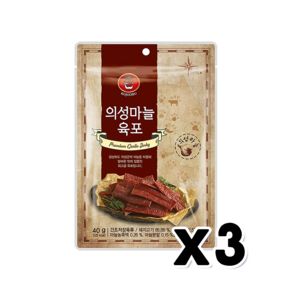 코주부 의성마늘육포 안주간식 40g x 3개, 120g, 2개