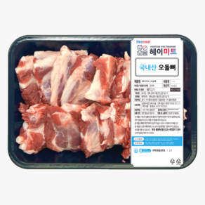 [헤이미트] 국내산 돼지오돌뼈 생오돌뼈 오도독뼈 연골 삼겹연골 갈비연골 1kg, 1개