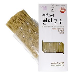 소애 현미국수 밀가루가 들어가지 않은 국내산 순곡물면, 400g, 2개