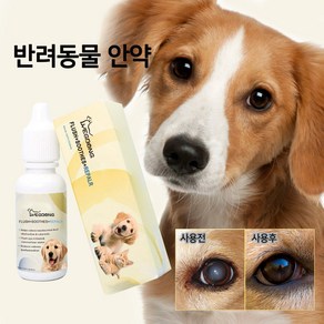 반려동물 점안액 고양이와 강아지의 눈 불편 완화 및 눈물 자국 눈곱 청결 JLH-1, 2개, 20ml