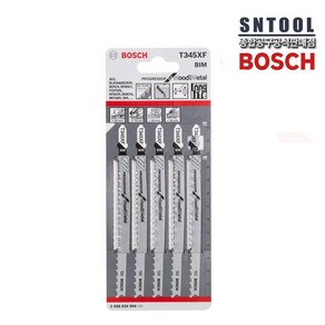 보쉬 T345XF 직소날 5PCS 목재 메탈용 직쏘날 2608634994 T-345XF BOSCH