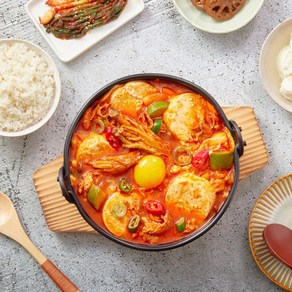 [담짜몰]정통 우삼겹 얼큰 순두부찌개(2인분), 700g, 1개