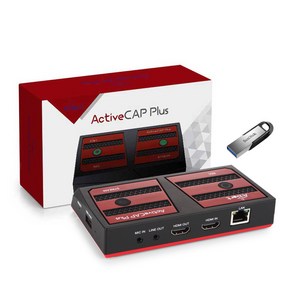 에이포트 외장형 USB HDMI 캡쳐보드 With 카메라 인터넷 스트리밍 4K 60hz Pass-Though, Active CAPPlus(USB3.0 256G)