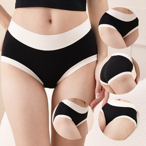 케렌시아앳홈 여성팬티 모달투톤 블랙5장 요일별 언더웨어 50수 여자속옷