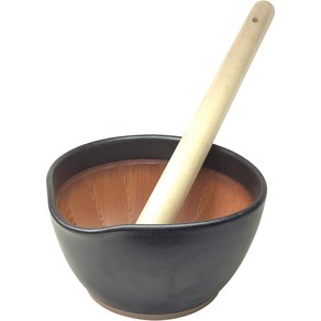 일본직발송 4. 원중제도소(Motoshige Seitoujo) 원중제도소 절구통 검정 매트 18cm 일본산 이시미야키 모, 18cm  검정, 1개