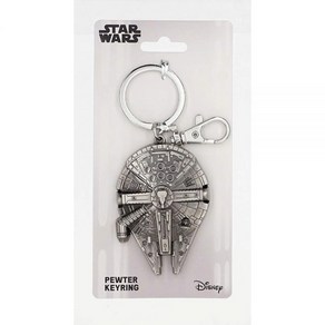 Disney 스타워즈 밀레니엄 팔콘 퓨터 (Sta Was Millennium Falcon Pewte) 키링 실버, Disney 스타워즈 밀레니엄 팔콘 퓨터 (Sta W, 1개