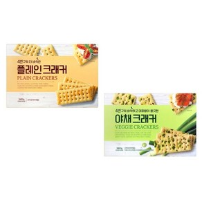 푸지안2종 플레인 크래커 + 야채 크래커, 340g, 1개