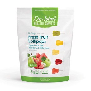 Dr. John’s Sugar Free Candy Healthy Lollipops wit Dr. John's 무설탕 캔디 설탕 제로 건강 롤리팝 저칼로리 간식 케토 친화적