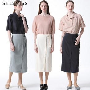 [쉬즈미스(SHESMISS)] 밴딩 미디 스커트 (택가격 128000원)