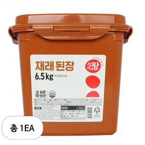 식자재왕 순창 재래 된장, 1개, 6.5kg