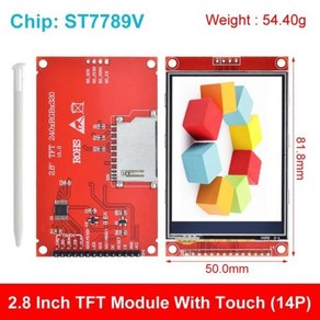 TZT SPI TFT LCD 터치 패널 직렬 포트 모듈 PBC ILI9341 ST7789V 2.8 인치 디스플레이 포함 240x320