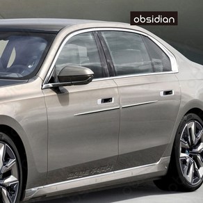 BMW 7시리즈 G70 부착형 도어가드 크롬 숏버전 1대분 순정품같은 피팅감 옵시디언, BMW 7시리즈 G70 부착형 도어가드 크롬 숏버전 1