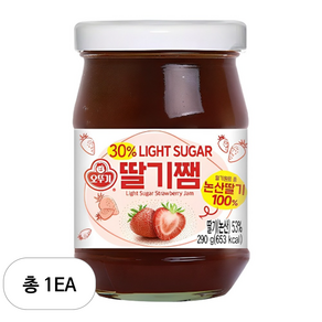 오뚜기 Light suga 딸기쨈, 290g, 1개