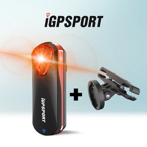 iGPSpot SR30 자전거 스마트 후방 레이더 센서 후미등 테일라이트 + 안장 레일용 유니버설 마운트 M30, 1개