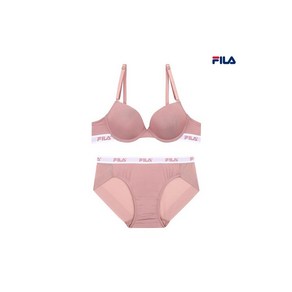 휠라 언더웨어 리니어로고 밴드 와이어 브라 드로즈 세트 오도비로즈 FI4BAG2101FARO 2SKU