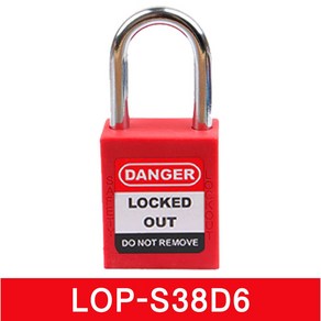 LOTO SAFE 스틸 안전 잠금 자물쇠 LOP-S38D6