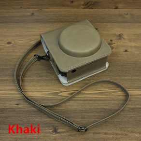 Eazedeam Mini99 PU 인조 가죽 카메라 가방 커버 케이스 Fujifilm Instax Mini 99용, Khaki, 1개