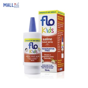 호주 FLO 어린이 코막힘 생리 식염수 스프레이 Kids Nasal Spay 15ml, 1개